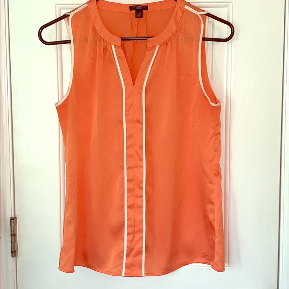 Orange Sleeveless blouse